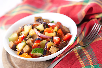 Image showing Italian panzanella salad