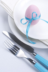 Image showing Easter table setting