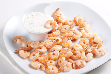 Image showing Fried shrimps