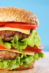 Image showing Double cheeseburger