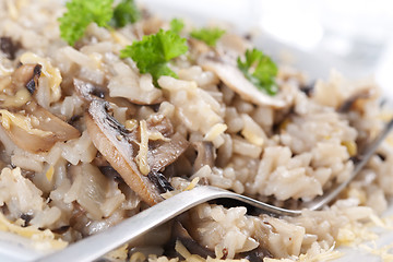 Image showing Mushroom risotto