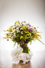 Image showing Wildflowers in vase