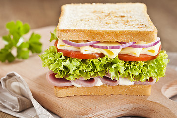 Image showing Ham sandwich