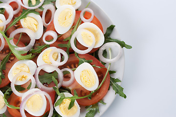 Image showing Healthy salad with eggs