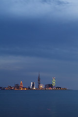 Image showing Night view on Batumi, Georgia