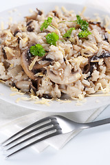 Image showing Mushroom risotto