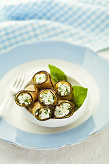 Image showing Eggplant rolls