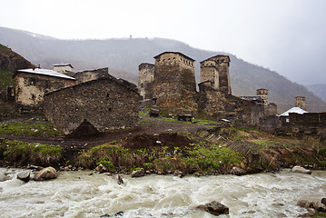 Image showing Village Ushguli in Upper Svaneti in Georgia