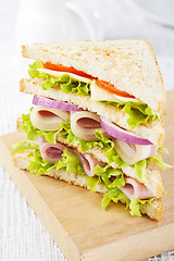 Image showing Club sandwich