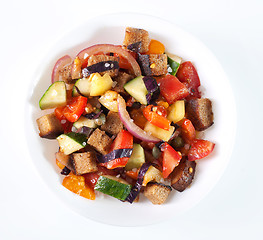 Image showing Italian panzanella salad