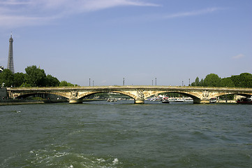 Image showing Pont des invalides Bridge over the river seine paris france