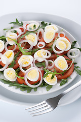 Image showing Healthy salad with eggs 