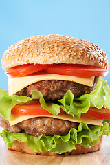 Image showing Double cheeseburger
