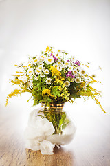 Image showing Wildflowers in vase