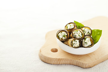 Image showing Eggplant rolls