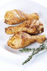 Image showing Roasted chicken legs 