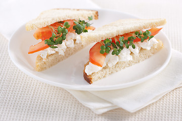 Image showing Vegetarian sandwiches