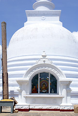Image showing Buddha in white stupa
