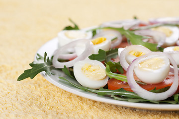 Image showing Healthy salad with eggs