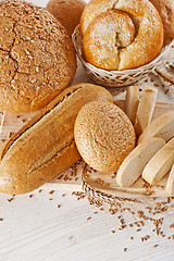 Image showing Variety of baked bread