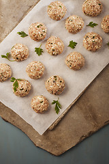 Image showing Meatballs cooking