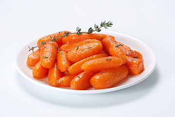 Image showing Honey glazed baby carrots