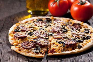 Image showing Homemade pizza