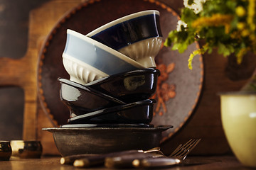 Image showing Vintage tableware