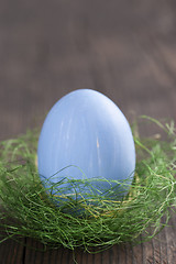 Image showing Blue easter egg