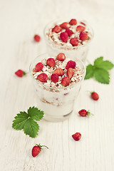 Image showing Yoghurt with muesli 