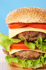 Image showing Double cheeseburger