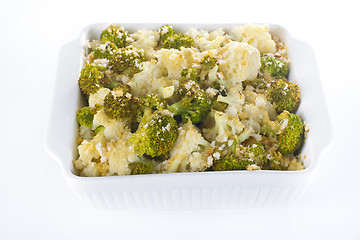 Image showing Broccoli and cauliflower gratin