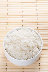 Image showing Steamed rice in bowl 
