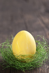 Image showing Yellow easter egg