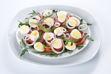 Image showing Healthy salad with eggs