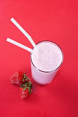 Image showing Strawberry milkshake