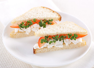 Image showing Vegetarian sandwiches