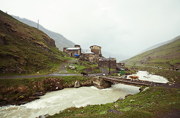 Image showing Village Ushguli in Upper Svaneti in Georgia