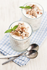 Image showing Yoghurt with muesli