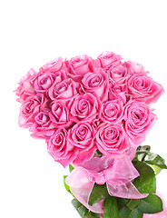 Image showing Bouquet of pink roses 