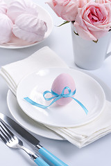 Image showing Easter table setting