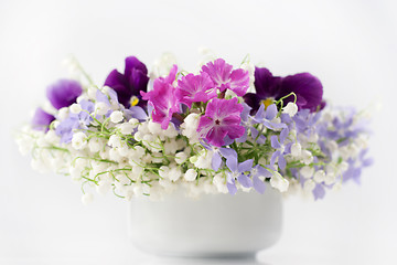 Image showing Spring flowers in vase