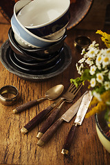 Image showing Vintage tableware