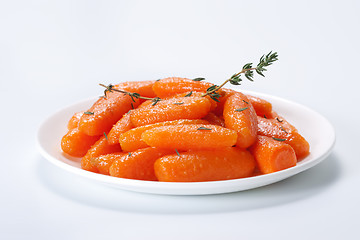 Image showing Honey glazed baby carrots