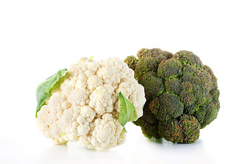 Image showing Broccoli and cauliflower