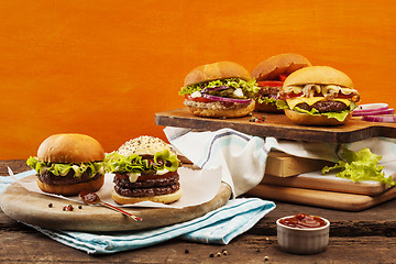 Image showing Gourmet burgers