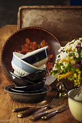 Image showing Vintage tableware