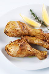 Image showing Roasted chicken legs