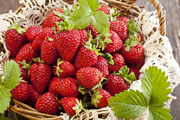 Image showing Strawberries in basket 