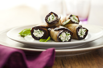 Image showing Eggplant rolls